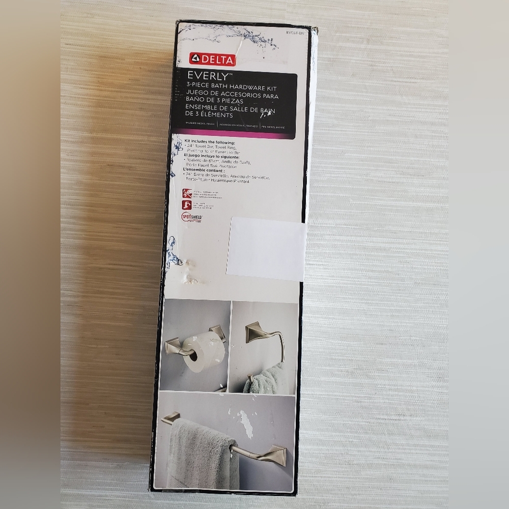 Delta Everly 3-Piece Bath Hardware Set in Brushed Nickel EVE63-BN - Picture 2 of 4